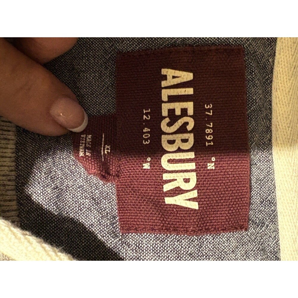 Alesbury Men's Heritage Style Henley Thermal Shirt Sz XL Gray 1/4 Zip Elevarted - Picture 12 of 12
